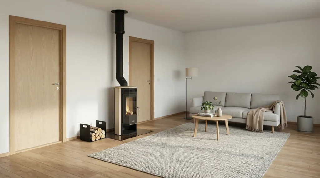 Põldmarja Kodud elutuba kaminaga Kose vallas