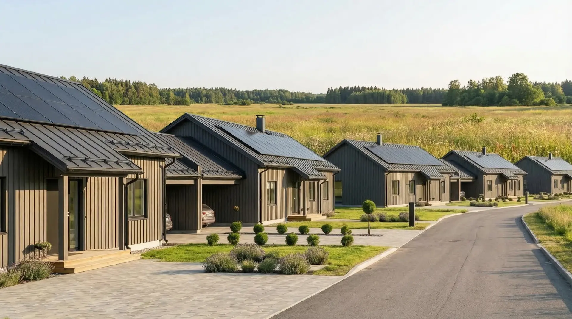 Põldmarja Kodud paarismajade elamurida Kose alevikus